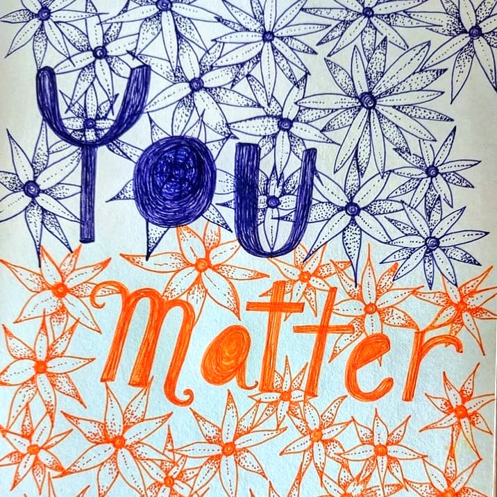 margaretdesigns's tweet image. You know why I can't post every day? Sometimes I zone into my drawings. Like this one. You. Matter! 

#youmatter #letteringchallenge #letteringcommunity #flowerstyle #flowers🌸 #100dayproject2019 #the100dayproject #illustrationartists #instaart #art🎨 #drawer
