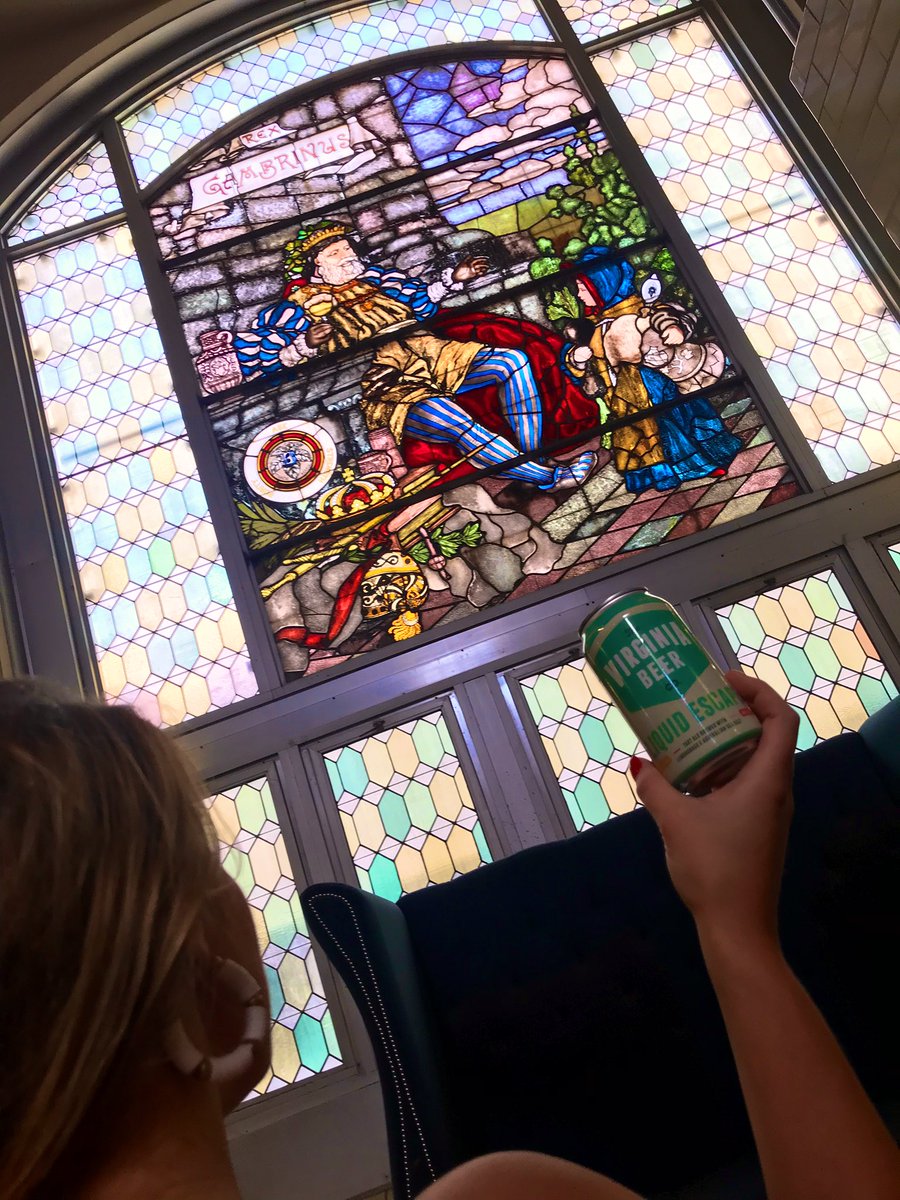 VirginiaBeerCo's tweet photo. Getting the blessing of the Patron Saint of beer before the launch of #LiquidEscape! ππ½π» https://t.co/S1t0YHKOkp
