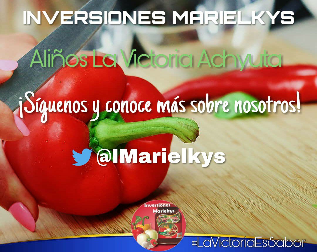 IMarielkys's tweet photo. En Inversiones Marielkys pensamos en tí, por eso traemos para ustedes el mejor producto para sazonar sus platos preferidos. 

¿Ya probaste nuestros aliños La Victoria Achyuta?
#LaVictoriaEsSabor https://t.co/vt6kERvTyf