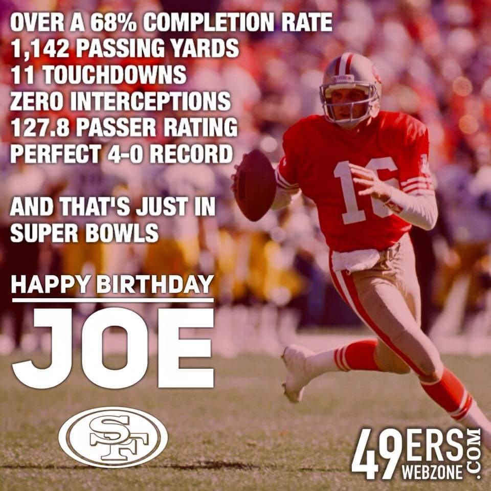 49ersMexico1's tweet photo. Un día como hoy pero de 1956 en Pensilvania, Estados Unidos, nacía @JoeMontana #JoeMontana; para muchos el mejor Quarterback de la historia.
¡Felices 63 años Joe Cool! https://t.co/yaYxCtx2Bm