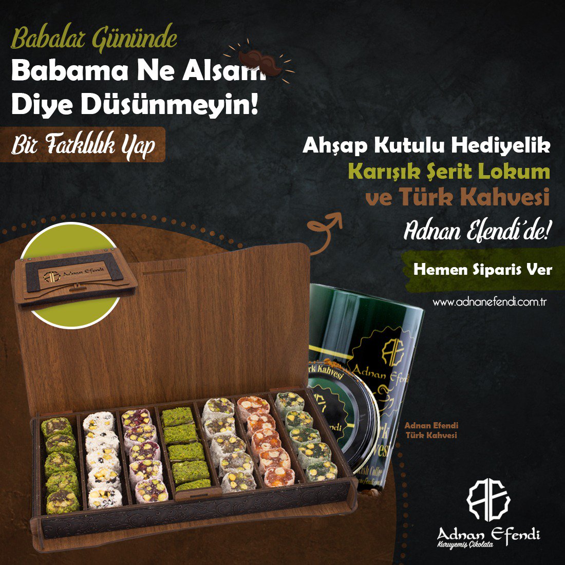 Şık Görünümlü Ahşap Kutulu Hediyelik Şerit Lokumlarımız ve yanında enfes Türk Kahvesi ile Babalar Gününde, Babanızla lezzetli ve bol keyfili anlar geçirin.
Hediyelik Lokum  bit.ly/2ZjkXsF
Türk Kahvesi  bit.ly/2ZgU5cT

 #Hediyelik #Kutu #Lokum #Kahve #BabalarGünü