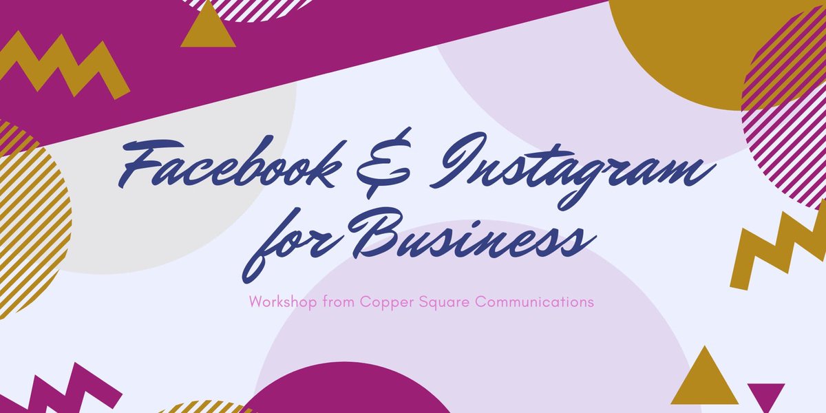 Do you want to know how to set up &amp; run a #Facebook or #Instagram page for your business? Want to know how to be successful at it? Come along to this half day workshop by @CopperSqComms on Thursday 20th June! Limited tickets available —> bit.ly/FBInstaWorkshop #belfasthour
