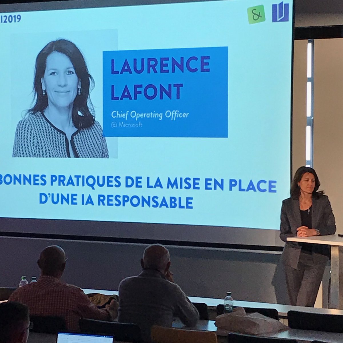 #INSEECAI2019 ⁦@INSEEC_U⁩ ⁦<a href="/LaurenceLafont/">Laurence Lafont</a>⁩ ⁦<a href="/microsoftfrance/">Microsoft France</a>⁩ propose une #visionpositive de l’#IntelligenceArtificielle. #TheFutureComputed. A suivre 😉