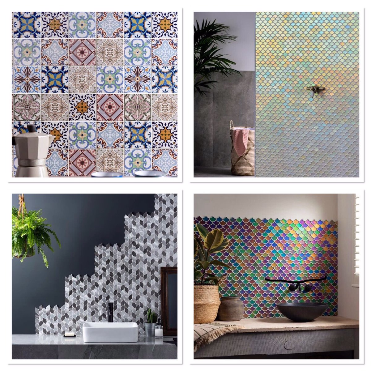FreelandsTiles's tweet photo. N E W  R A N G E  O F  M O S A I C
T I L E S  J U S T  A R R I V E D ‼️ Come and visit us today, samples now available.
#glass #stone #ceramic #pearlshaped #originalstyle #tiles #mosaics #freelandstiles #patterns #shapes https://t.co/1hmyekSbdz