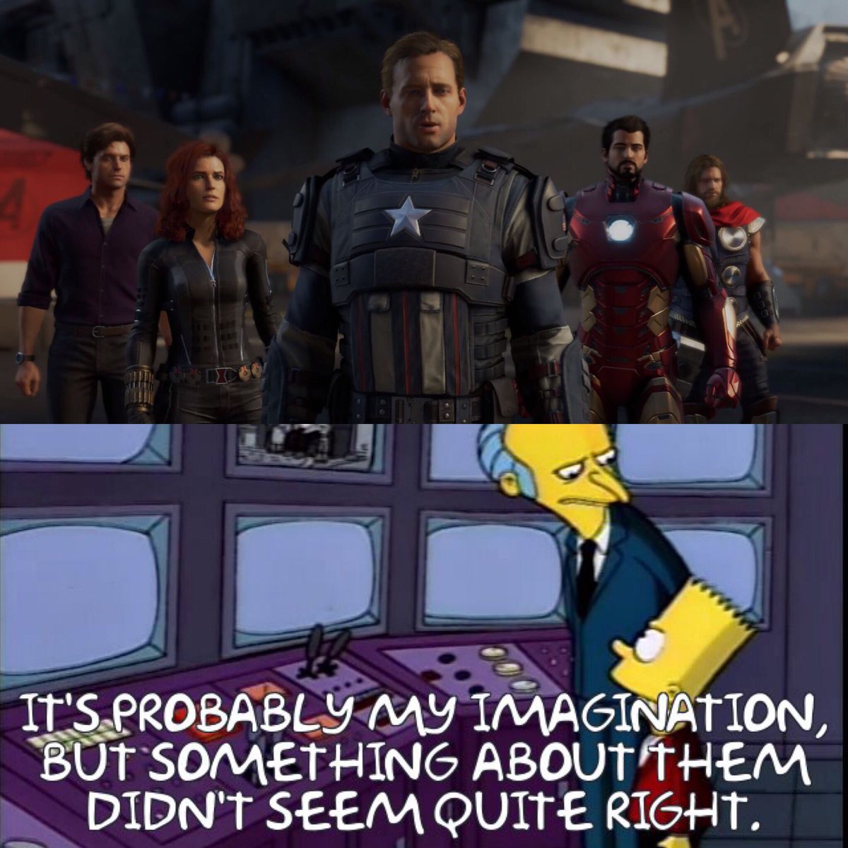 FunFactorGames's tweet photo. Everyone during the Avengers trailer last night https://t.co/mRzEqjfXNv
