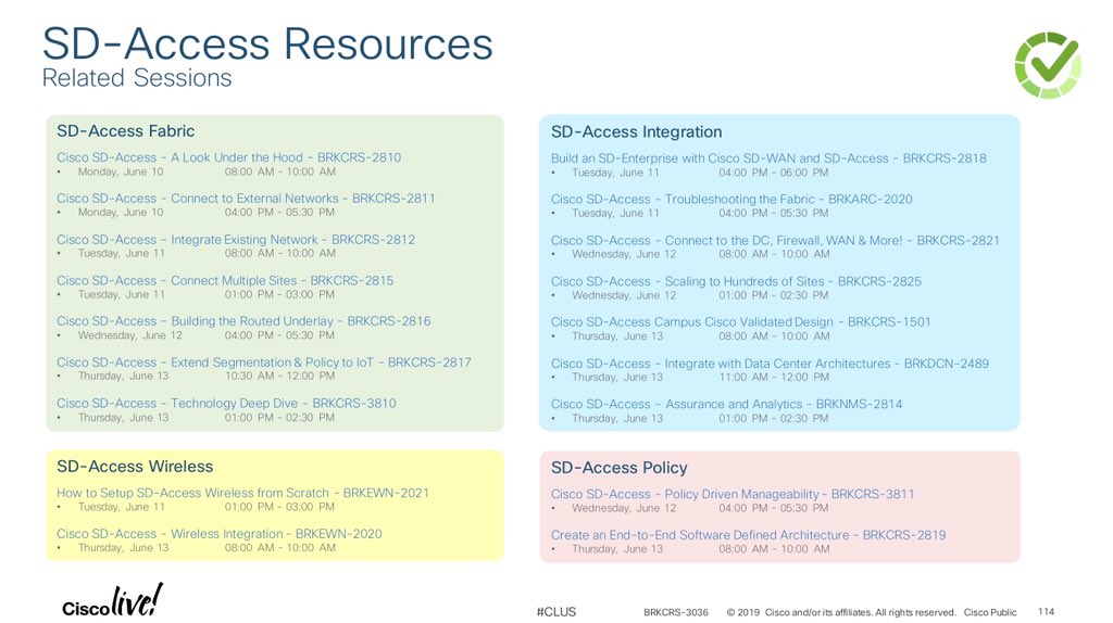 mfmahler's tweet image. #SDAccess #CLUS related sessions.