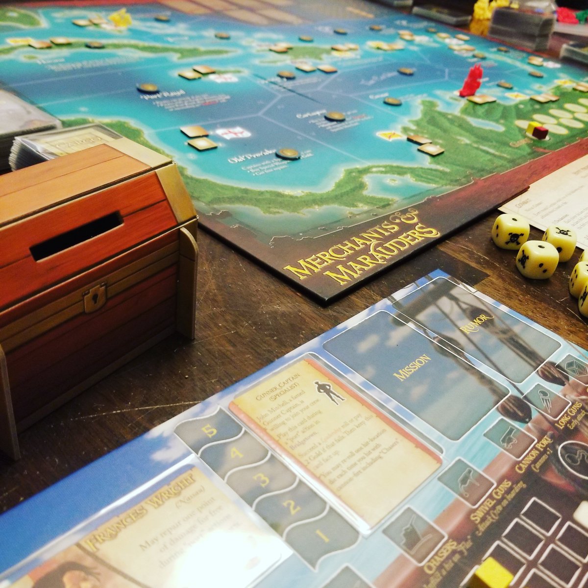 CardhuPC's tweet photo. I completed my first campaign of Merchants &amp; Marauders!  Holy Hell it was good time!  I wrote a thing about it here: https://t.co/ankWfrGNWj @Zmangames_  #tabletopgames #games #gamenight https://t.co/IBCW30WOpG
