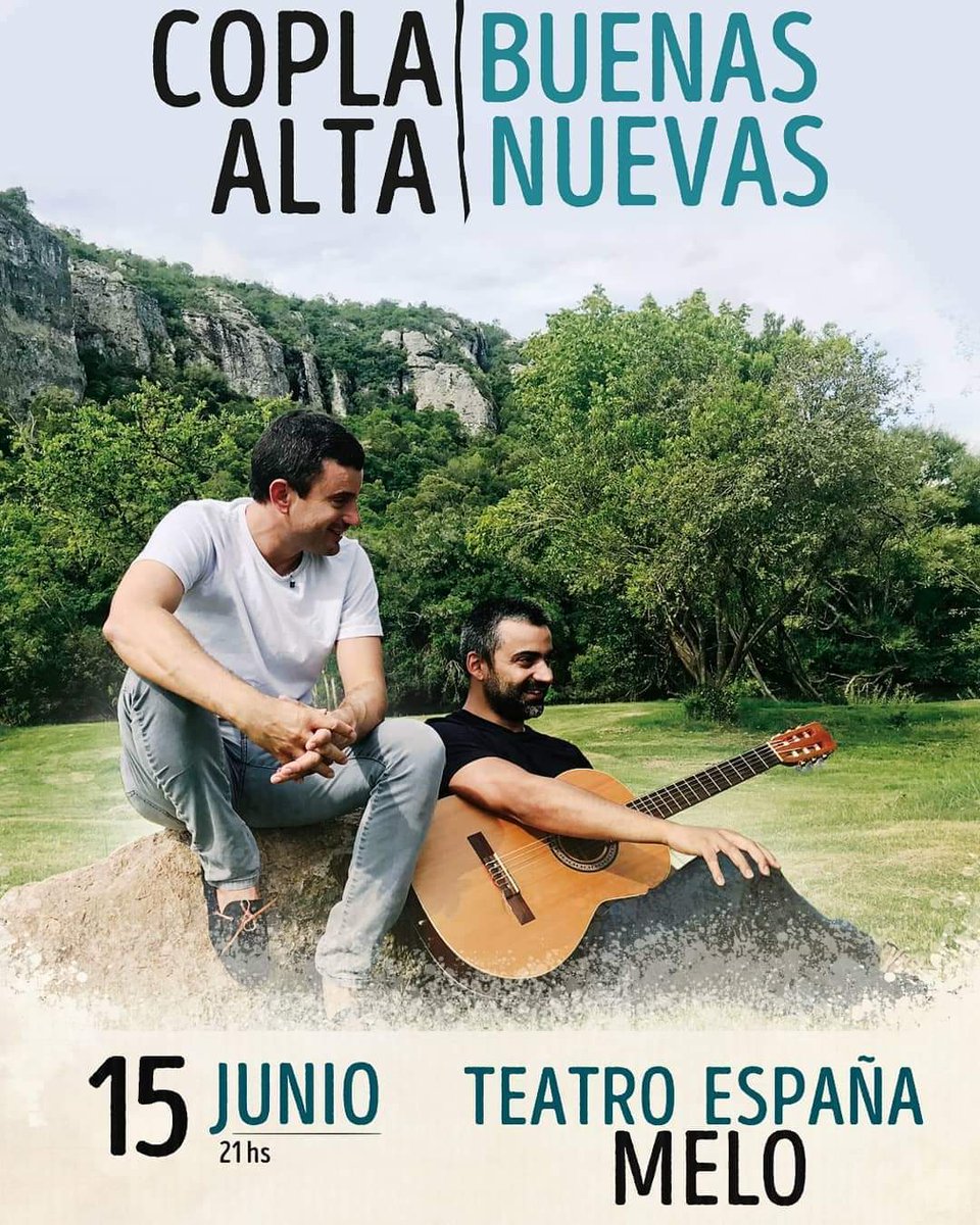 Todos invitados!!

Entradas en venta en:

- La Voz de Melo.

#Coplaalta
#Buenasnuevas
#Charruadeoro