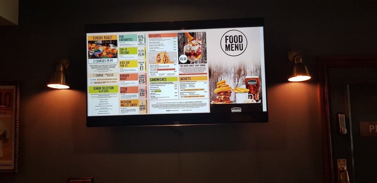 lordbeechings's tweet photo. Our new menu has gone live... its that good we've even got it on the big screen #NewMenu #GoLive https://t.co/ePiLCnMGFJ