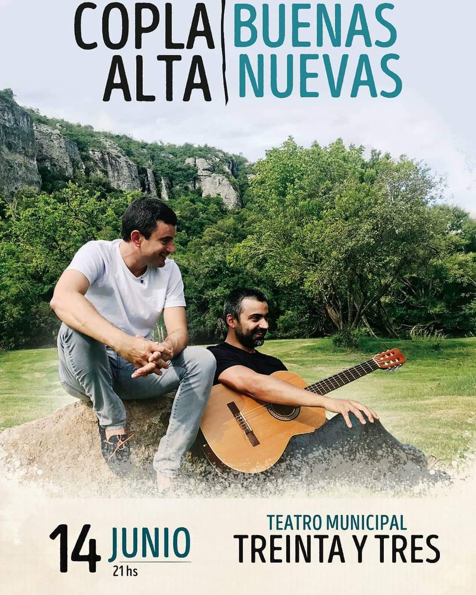 Los esperamos!!
Entradas en venta en:

- Rodrigo Repuestos
- Grupo Ocaso
#Coplaalta
#Buenasnuevas
#Charruadeoro