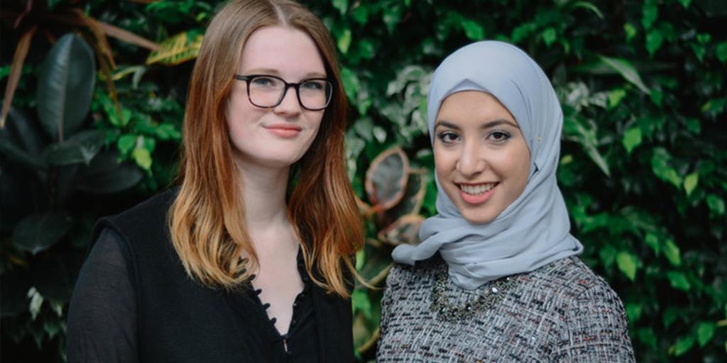 fordschool's tweet photo. Brooke Bacigal (BA '20, left) is a co-founder of [RE]vive: A student-led resource to #refugee students around the world.

Empowering students with "the necessary tools and skills to achieve what they are interested in."

https://t.co/6ECygkdepv #EngagedMichigan @globalmichigan https://t.co/ob9xXhYz7C
