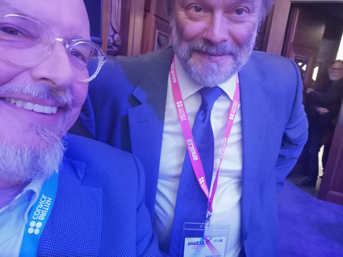 LangTest123's tweet photo. Russell also managed to catch up with Roy Cross, Senior Advisor for English and Exams at the British Council. #ELTons https://t.co/bDnijd78Ok
