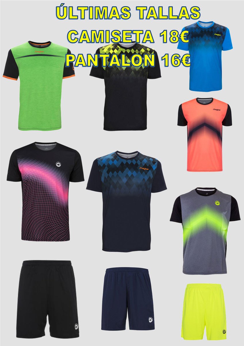 tprsport's tweet photo. Rebajamos el precio de las últimas tallas de las equipaciones de @JHayber_Padel https://t.co/OwHHhU9T60