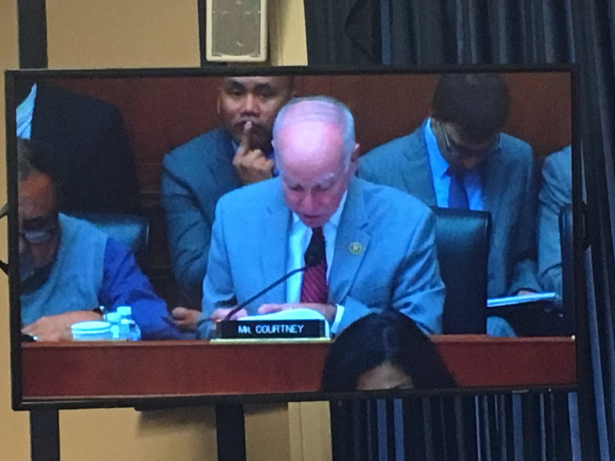 AFTHealthcare's tweet photo. .@RepJoeCourtney introducing #HR1309 for markup, highlighting the growing epidemic of workplace violence, citing an attack on an @AFTunion @AFTCT member https://t.co/VK4wc9LpH9