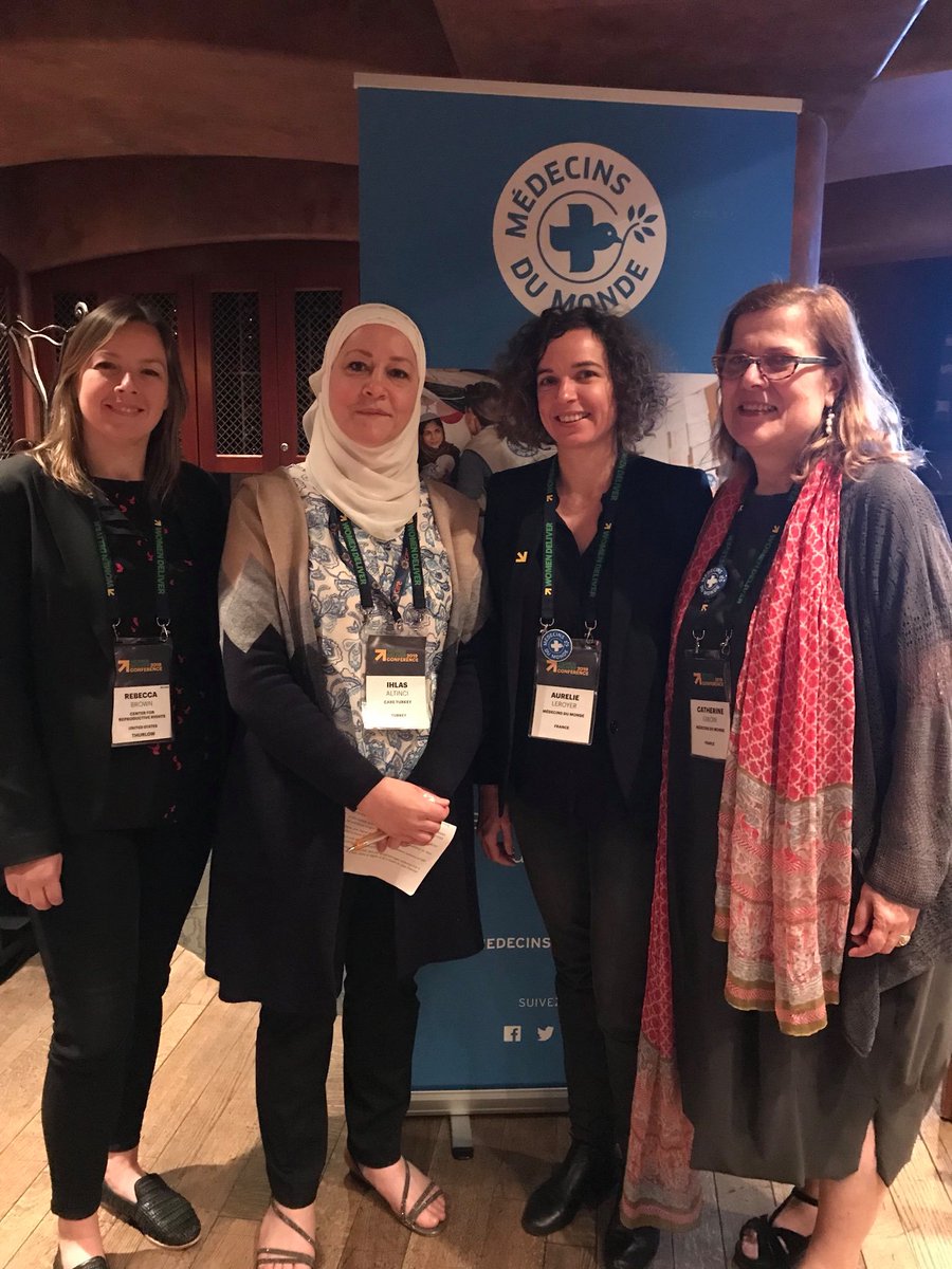 MdM_Conference's tweet photo. We want to thanks our panelists Dr Ihlas Altinci @CARE Aurélie Leroyer, @MdM_France &amp; Rebecca Brown @ReproRights for their conference at @WomenDeliver ! Thank you @CanWaCH and @CanadaWD2019 for hosting us at the Canada Pavilion during #WD2019. Can’t wait to see what comes next! https://t.co/PPjhYqkSYz