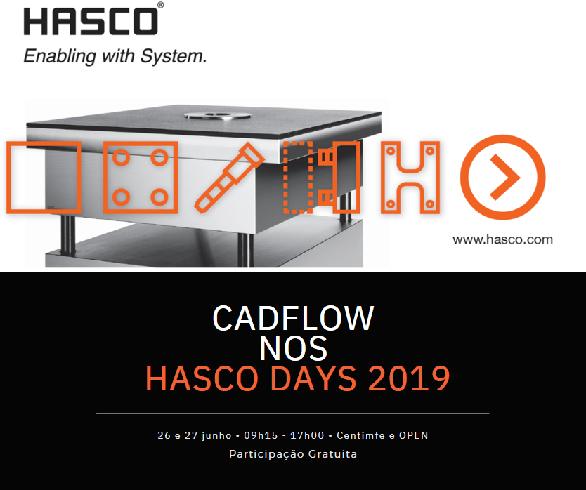 A edição de 2019 dos Hasco Days irá realizar-se nos próximos dias 26 e 27 de junho no Centimfe e na Open. 

Venha visitar-nos!

#CADFLOW #SOFTWARE #PLM

Ver mais:
cadflow.pt/index.php/noti…