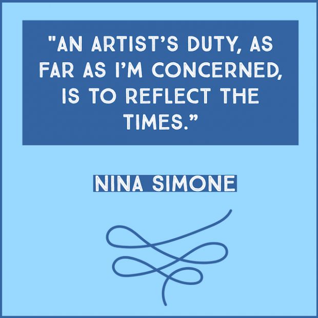 "An artist's duty, as far as I'm concerned, is to reflect the times." -- Nina Simone #AfricanAmericanMusicAppreciationMonth