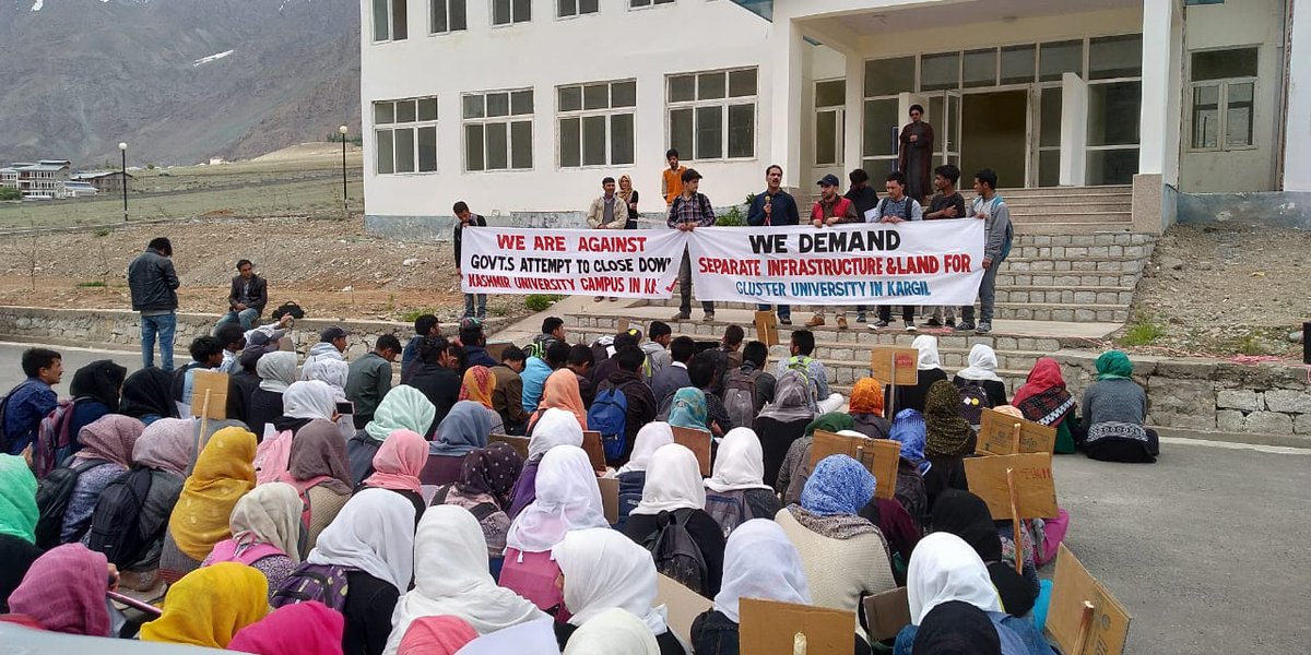 ESekender's tweet photo. Westrongly oppose Govt decision to closedown SatelliteCampusKargil, UniversityofKashmir inthe nameof ClusterUniversity 
#savekargilcampus
@JamyangTNamgyal
@kanhaiyakumar 
@shahfaesal 
@Shehla_Rashid 
@HardikPatel_ 
@sajjadkargili
@radionews_kargi 
@UmarKhalidJNU
@EbadieMohammad https://t.co/bWM3LevEhh