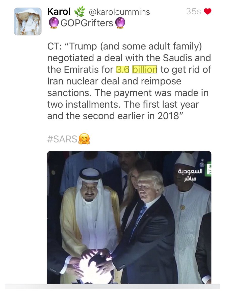 LOrion's tweet photo. #BREXIT was designed to protect #FOICK from prosecution under @Europol ... (and after you are convinced of that... try the next one on for size, wherein #TrumpCrimeFamily (got paid $3.6BILLION by #MBS) to start war with #IRAN see @SethAbramson https://t.co/a4S2i95HjN @USNATO https://t.co/umuCfqFyPh