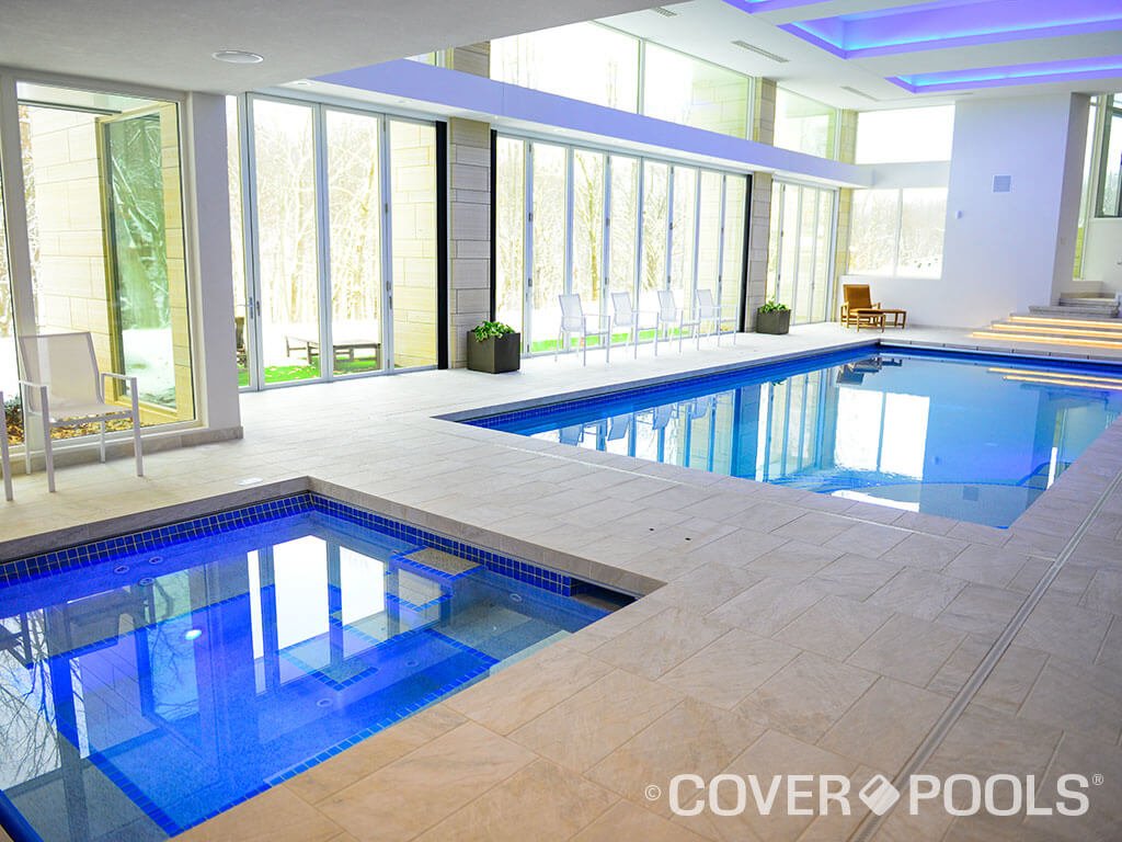 coverpools's tweet image. Congratulations to @PoolTechIowa for being selected as our June Cover of the Month with an indoor Save-T® 3 pool cover and Autosave™ spa cover system with blue fabric. #coverofthemonth #automaticpoolcover