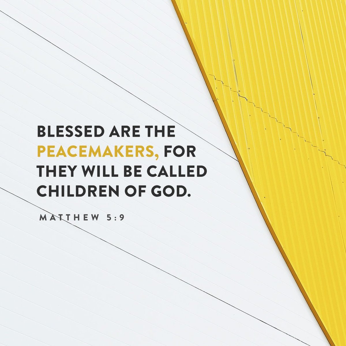 OneLoveUnity's tweet image. Blessed are the peacemakers: for they shall be called the children of God.
Matthew 5:9 KJV
bible.com/verse-of-the-d…