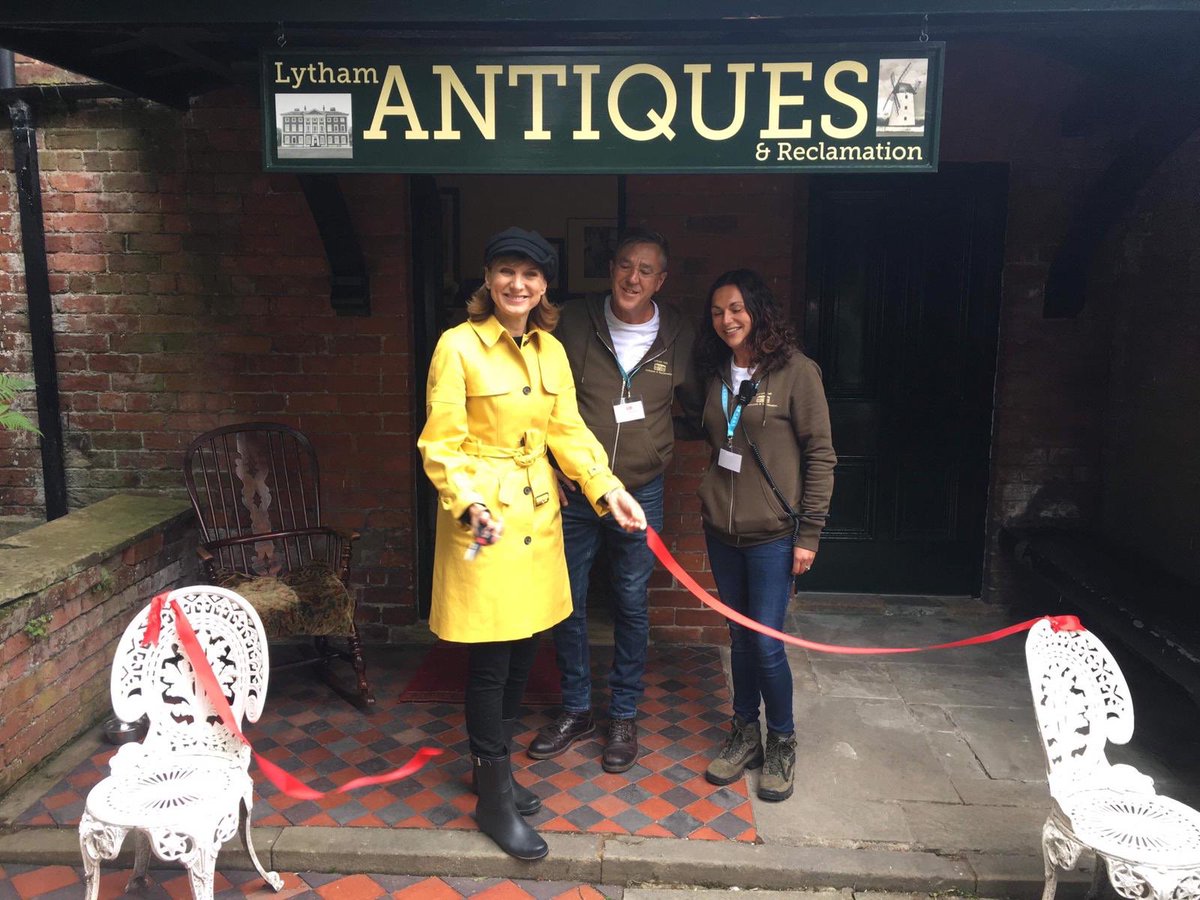Fiona Bruce from <a href="/BBC_ARoadshow/">Antiques Roadshow</a> formally opened the Lytham Antiques &amp; Reclamation showroom at <a href="/LythamHall/">Lytham Hall</a> courtyard today.  #lytham #lythamantiques