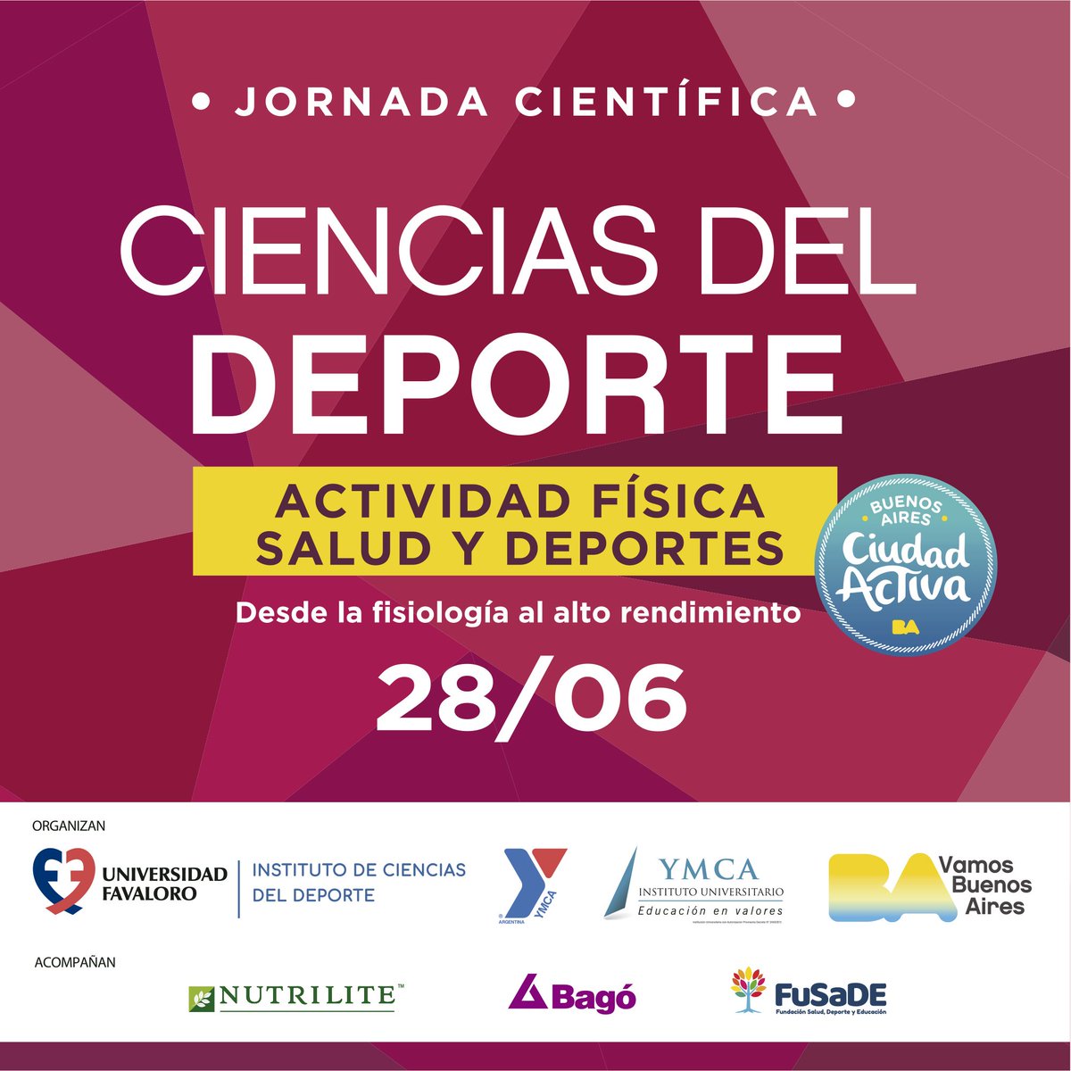 baciudadactiva's tweet photo. ¡Vuelve #CienciasDelDeporte! Arranca por tercer año consecutivo el ciclo que reúne a profesionales de la salud y el deporte. La primera jornada será el viernes 28 en la Casa de @gcba (Uspallata 3160). ¡Ya podés anotarte! https://t.co/IXepMoeJg3 
Más info: https://t.co/Tpy5TyKGMp https://t.co/SKkkJyx3e2