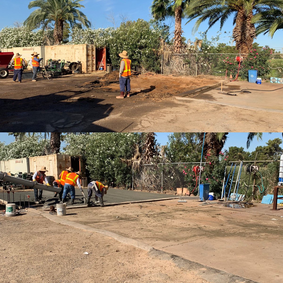 ChadParron's tweet photo. Expanding the washpad. With three courses we only had 3 hose hook ups for cleaning. Now we are going to have 6. #lessdowntime #moreproductivity https://t.co/lWCaDlEuZj