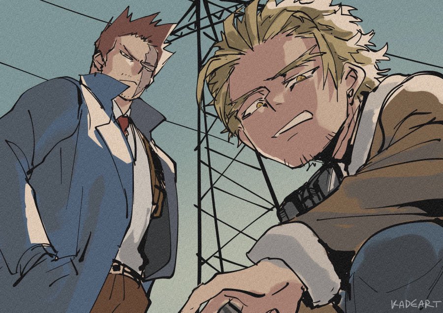 kadeart's tweet photo. endhawks detective AU https://t.co/P576mmUjqY