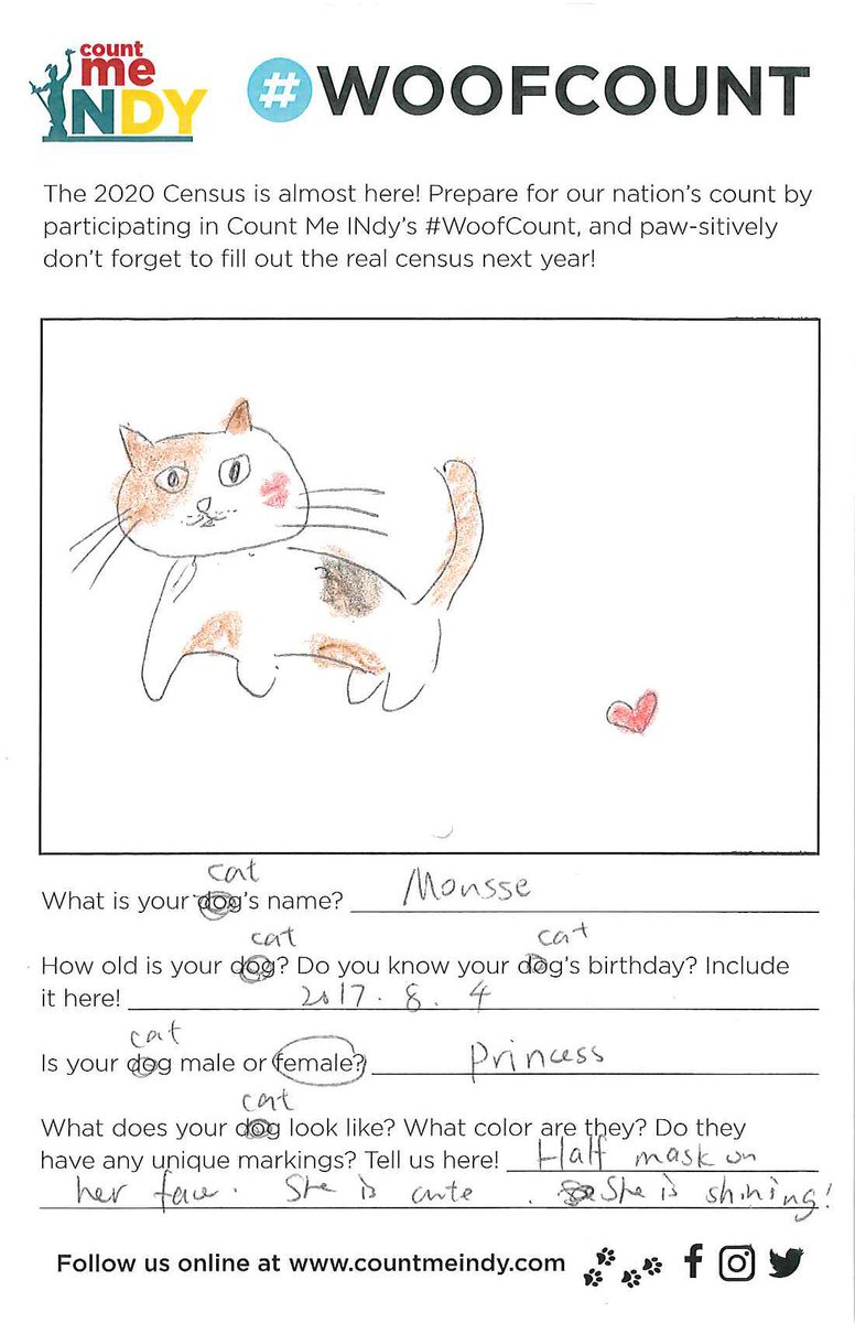 CountMeINdy's tweet photo. We had loads of fun educating folks about the kinds of questions to expect on the #2020Census through our #WoofCount ๐ถ this past weekend.
Remember: The personal data you submit to the fur-real @uscensusbureau is #confidential. ๐ Learn more: https://t.co/bTpQ45c8bm. https://t.co/NME8Oz7WIX