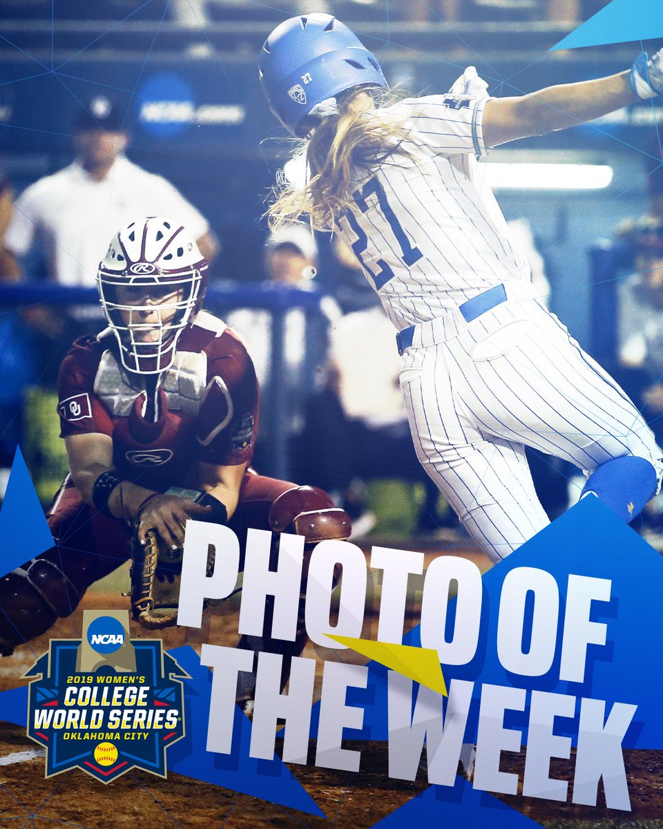 NCAA Softball (@ncaasoftball) on Twitter photo 📸 #WCWS Photo of the Week
Jacqui Prober avoids the tag and slides into home for the game winning run in the bottom of the 7th inning in Game 2 of the Championship Series to clinch the title for <a href="/UCLASoftball/">UCLA Softball</a>. 📸 #WCWS Photo of the Week
Jacqui Prober avoids the tag and slides into home for the game winning run in the bottom of the 7th inning in Game 2 of the Championship Series to clinch the title for <a href="/UCLASoftball/">UCLA Softball</a>.