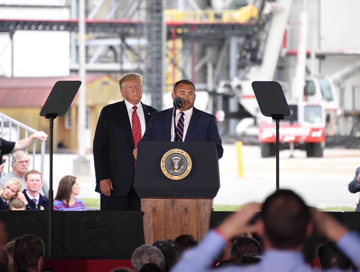 “Farmers have always led the way.” <a href="/realDonaldTrump/">Donald J. Trump</a>, here with <a href="/NationalCorn/">National Corn (NCGA)</a>’s Kevin Ross.
