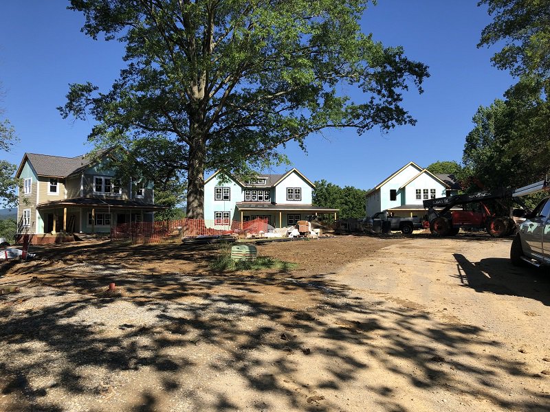 HollinsU's tweet image. A beautiful June day on the @HollinsU campus was the perfect opportunity to capture new images of the construction of Phase I of our student apartment village. #GreatProgress #myHollins