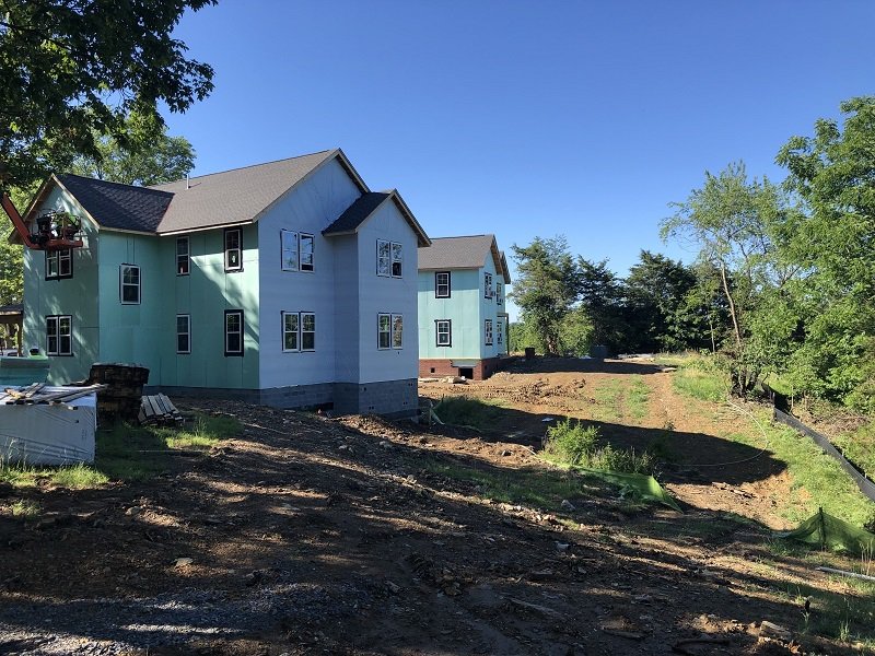 HollinsU's tweet image. A beautiful June day on the @HollinsU campus was the perfect opportunity to capture new images of the construction of Phase I of our student apartment village. #GreatProgress #myHollins