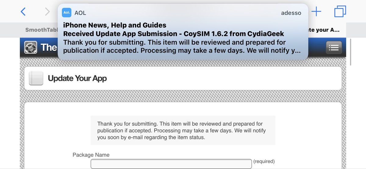 CydiaGeek's tweet photo. !ALERT!π¨
Iβve just submitted #Smootheaders11 and #CoySIM New Versions to #Cydia!
Enjoy π€π½
Changes Logs:
- Added support for iOS 12 and/or arm64e/A12. https://t.co/ZPEq3BNtUH