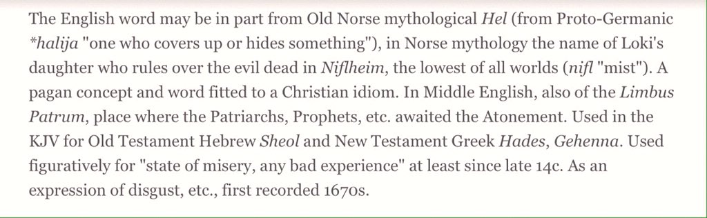 Side note, the English word hell actually comes from the Nordic word for Sheol and Hades, it is called Hel, the place were spirits go. Just as Hades was said to be run by Hades, Hel was run by Hel, seemingly as Beelzebub apparently ran Sheol by Hebrew understanding.