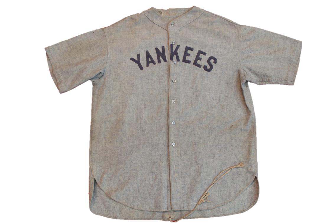 Front Office Sports on X: This 1920 authentic Babe Ruth New York Yankees  jersey is hitting the auction at Yankee Stadium this Saturday, June 15.  According to @sgcgrading, it's expected to become