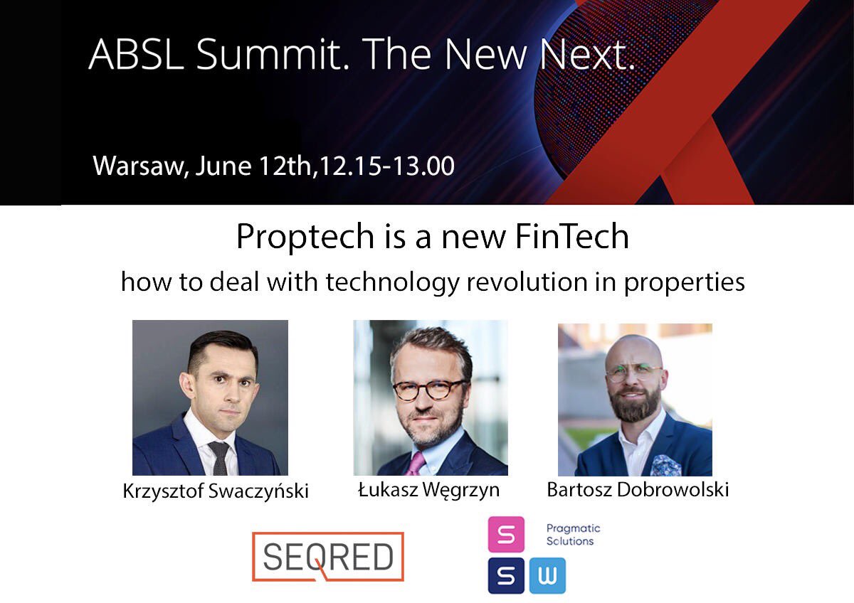That's tomorrow in Warsaw! #ABSLSummit!
#PropTech becomes a new #fintech. How to deal with technological revolutions on #RealEstate market.
Do not miss our panel discussion about cyber security of smart buildings.