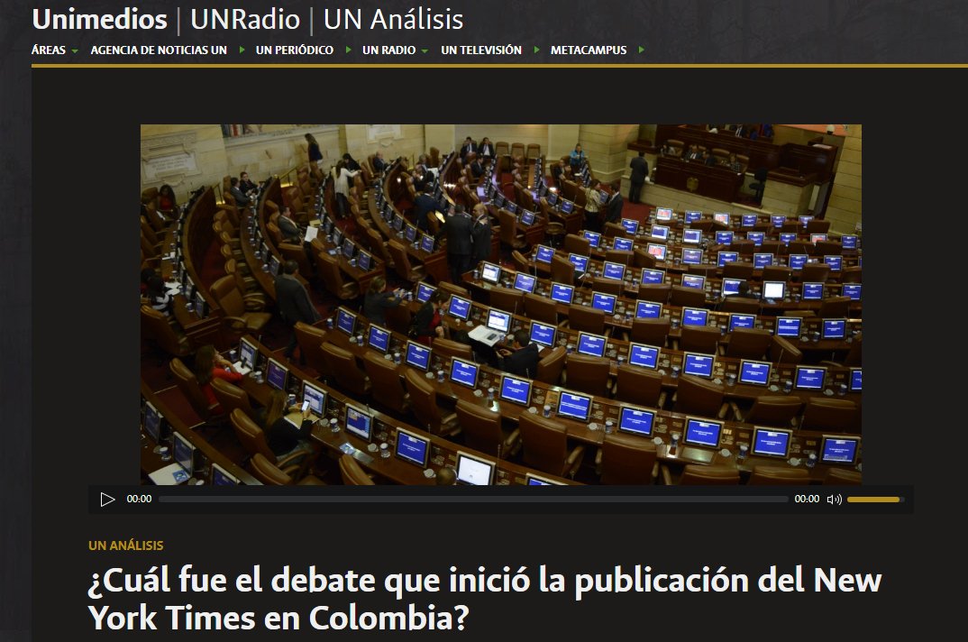Cidunal's tweet photo. 📻 Nuestro director Francesco Bogliacino @fbogliacino participó como analista invitado ayer en @UNAnalisis de @985unradio Tema: ¿Cuál fue el debate que inició la publicación del @nytimes en Colombia? 

#ParaEscuchar el programa de click🖱️en👉https://t.co/erY18BLciF 

#UNRadio https://t.co/lj5PzjnkHp