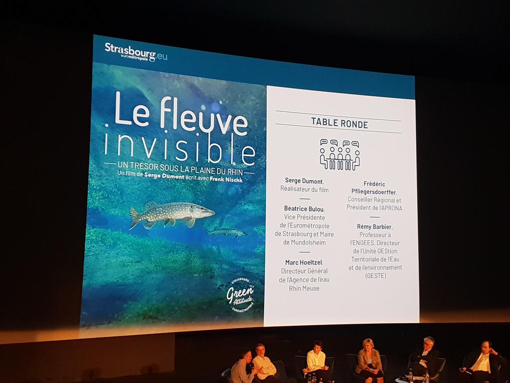 ChicOnSeForme's tweet photo. Rémy BARBIER, professeur à l'#ENGEES, rappelle aux spectateurs du Fleuve Invisible, la fragilité du milieu par rapport aux comportements du consommateur lors de la soirée organisée par l'Eurométropole de #strasbourg à l'UGC https://t.co/kYpnTseeQZ