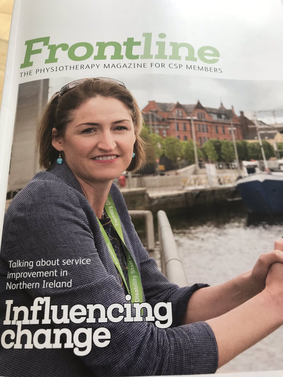 Look what popped through the letterbox! Our very own @EmerHopkins @cspni member on the front cover of #frontline @thecsp magazine !! Influencing change stepping outside the comfort zone and using her transferable skills @RQIANews @TomSullivant @ahpfni @HazelWinning3 @warner_md