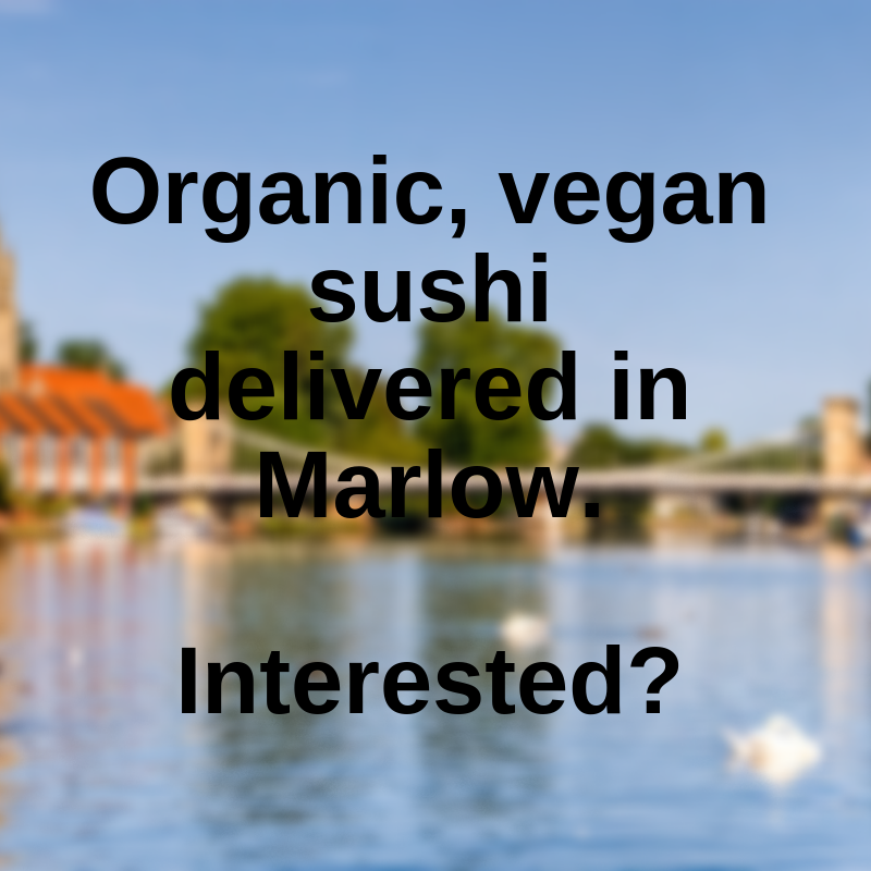 Please let us know if you'd like Veganushi delivered in Marlow by leaving a comment below.

Check out our website veganushi.co.uk for more info,.

#marlow #bucks #organic #vegan #sushi #sushilovers  #plantbasedpackaging #fooddelivery #