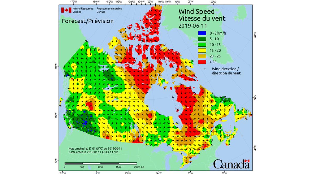 CWFIS's tweet photo. Did you know that #CWFIS has a daily wind speed and direction map? Daily weather observations are required for the Canadian Forest Fire Weather Index (FWI) System calculations. Check out all of the other maps we have at https://t.co/luQEU11NuZ! 🔥🇨🇦 https://t.co/SPm0mUY3ds
