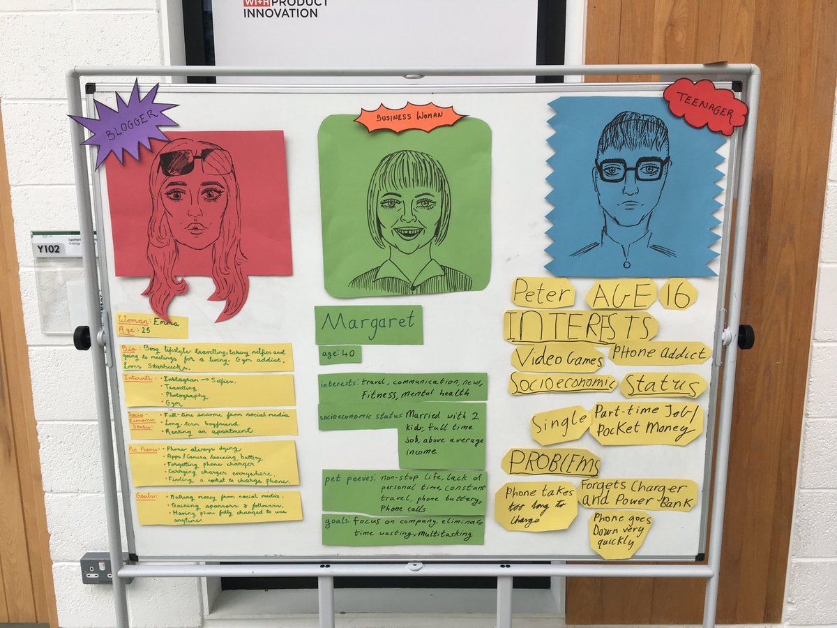 CampbellDeaglan's tweet photo. Day 2 complete, with a quiet atrium we can stand back and look at the amazing persona work completed by our 5th Yr &amp; TY summer school students in #design with #product #innovation genuinely blown away! https://t.co/EThsuU6de8