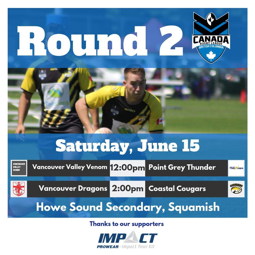 point_grey's tweet image. Round 2 we take on the the Vancouver Valley Venom. 

#pgthunder #bcrl #canadarugbyleague