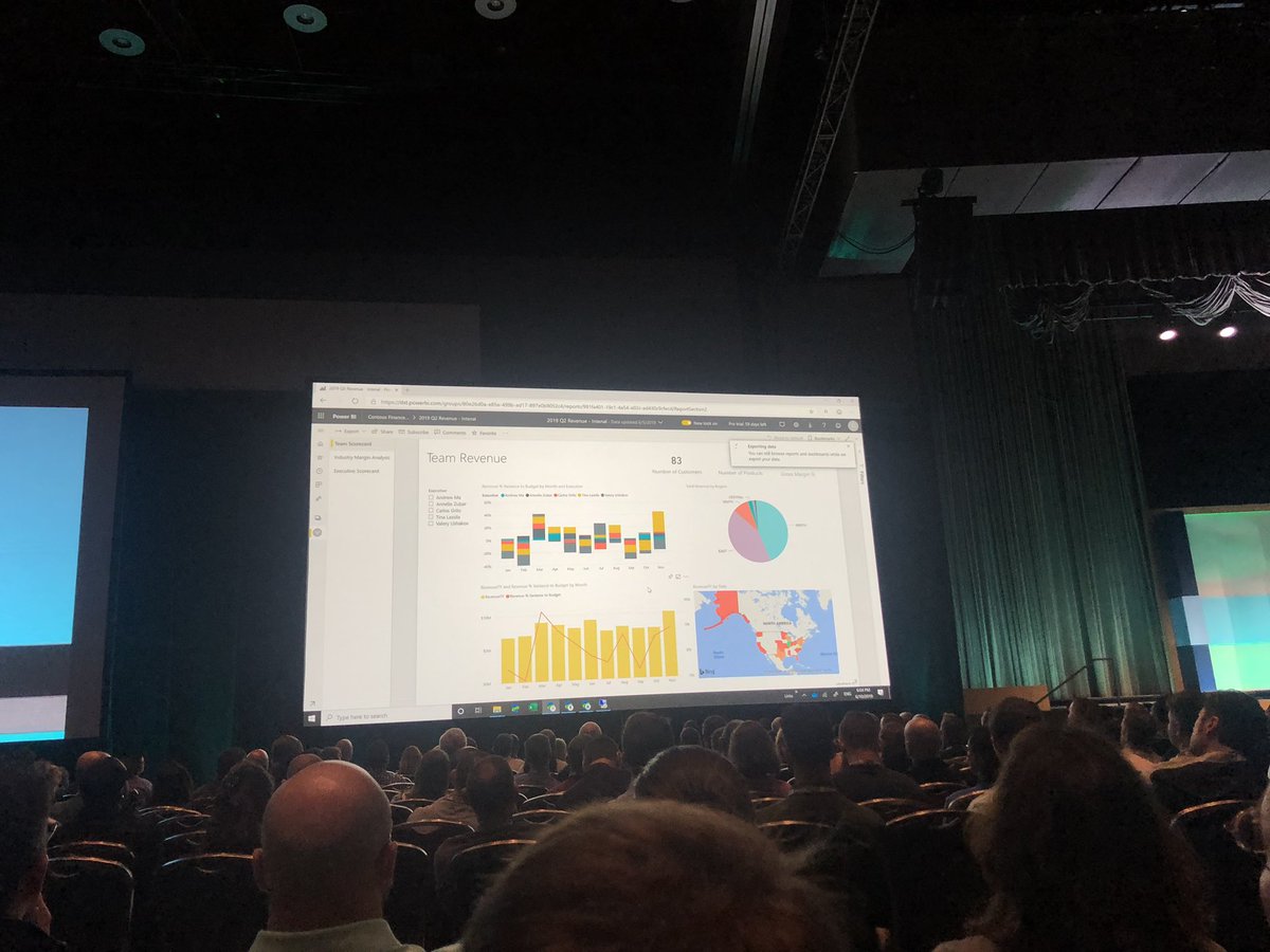 Presenting our new #PowerBI capabilities for data lineage and data protection. Stay tuned for more! at #MSBizAppsSummit