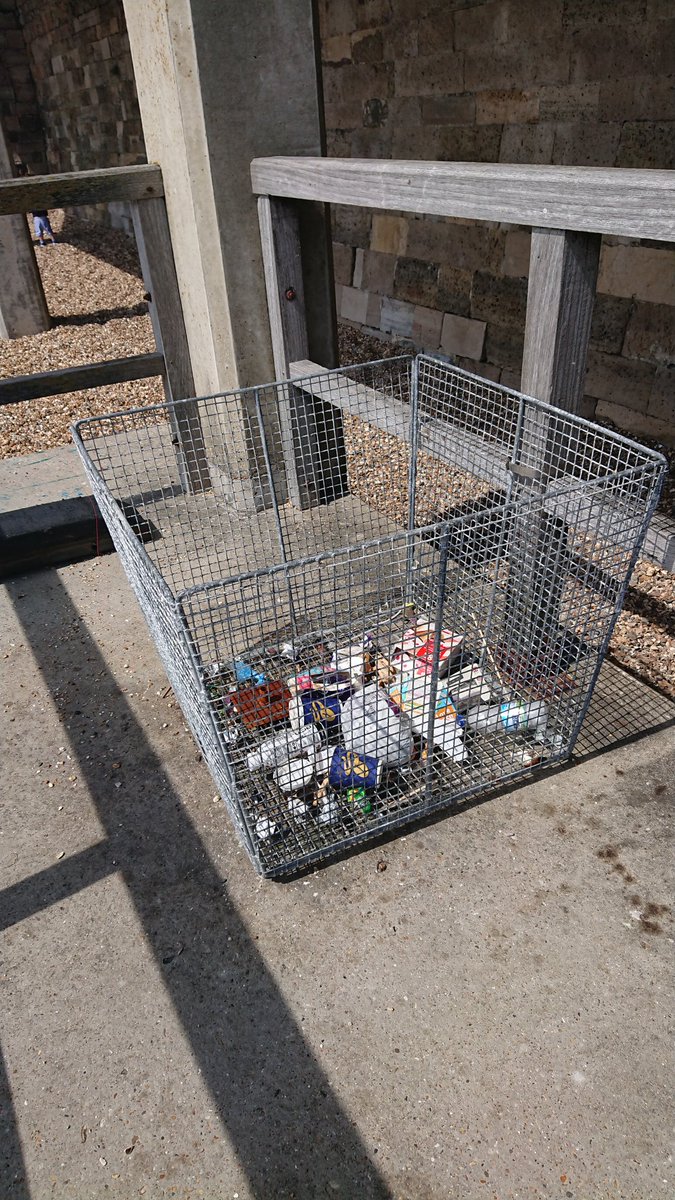 GHEcoLife's tweet photo. It is great that @portsmouthtoday provide a bin at the #hotwalls Is it possible to provide one that does not allow all the little pieces of #rubbish to escape and back into the #sea? This is what we collected in 15mins #beachclean https://t.co/KGeeNrJYCe