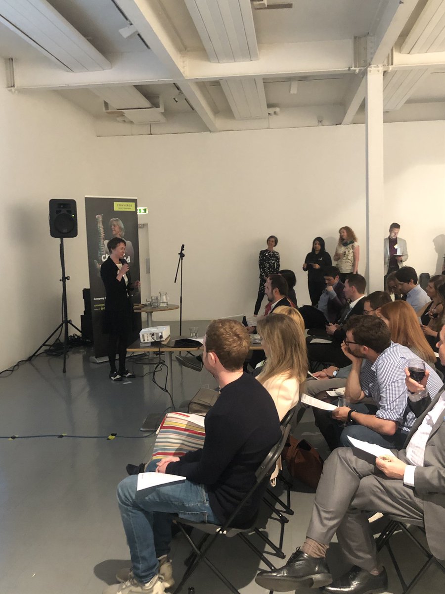 Moving rapidly on we have Kate Robertson <a href="/QMUniversity/">QueenMargaretUni</a> with @SculpturePG - a project matching artworks in long-term storage, and with no current future, with new adoptive organisations. #ConvergePitch