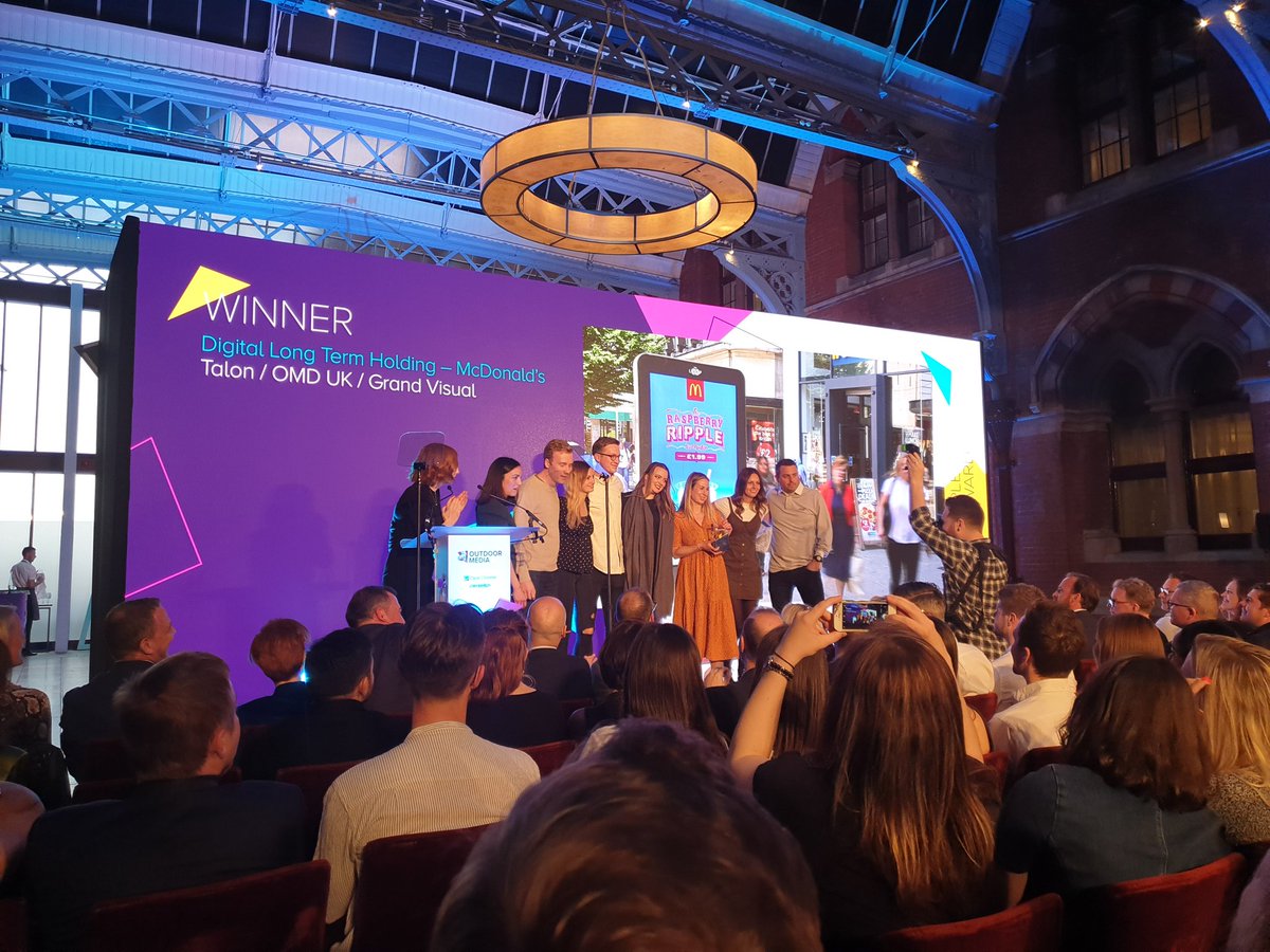 GrandVisual's tweet photo. Amazing win for our work with @TalonOOH @OMD_UK &amp; @QDOTMedia for McDonalds long term holdings! 🏆#OMA2019 #DOOH https://t.co/ZbPKuUs6sh
