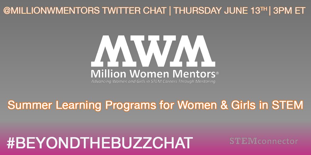 ScienceBuddies's tweet image. Looking forward to joining @STEMconnector @MillionWMentors @BlackGirlsCode @alliantenergy @USAEOP @educationworks for a #BeyondtheBuzzChat to talk about summer #STEM opportunities for girls. Follow along Thursday, 6/13 3PM ET. #scichat #girlsinSTEM #summerSTEM